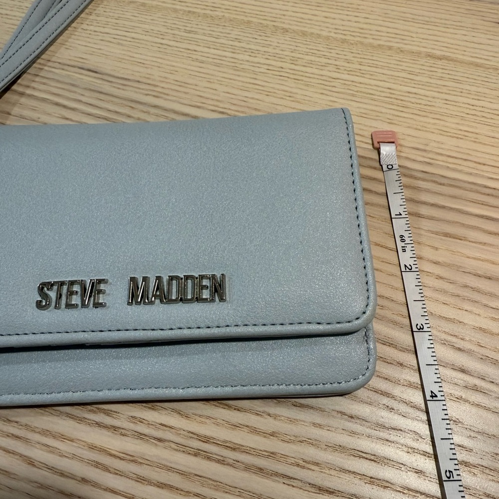 Excellent Condition Steve Madden Blue Wallet Purse Wristlet Micro Bag - Picture 7 of 14